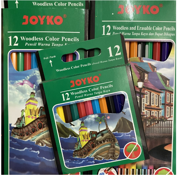 

[FAFAFA] Pensil Warna Pendek Joyko Isi 12 / Pensil Mewarnai
