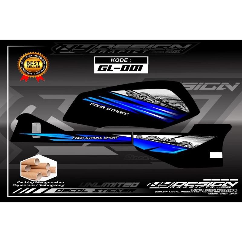 Striping GL custom hologram| sticker tangki GL simple keren