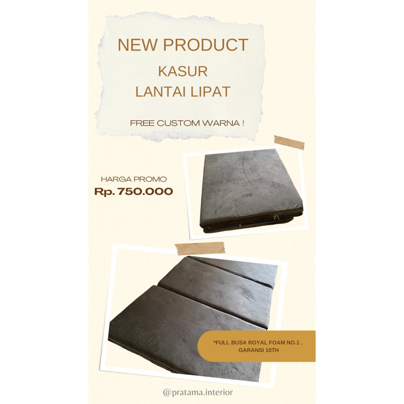 Kasur Lantai Lipat | Kasur Busa Royal Foam No.1 | Kasur Busa Lipat