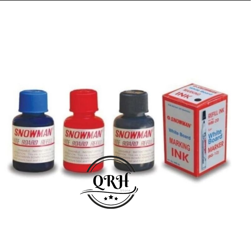 

REFILL INK / ISI TINTA SPIDOL BISA DIHAPUS / PAPAN TULIS / WHITE BOARD SNOWMAN