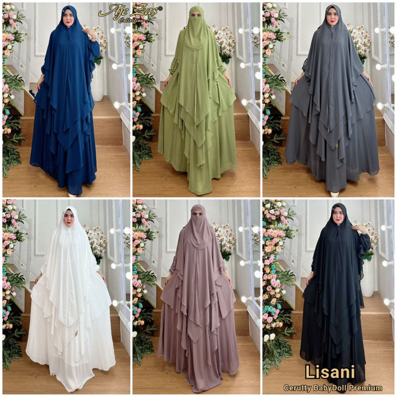 Gamis LISANI bahan Cerutty ori ajezas