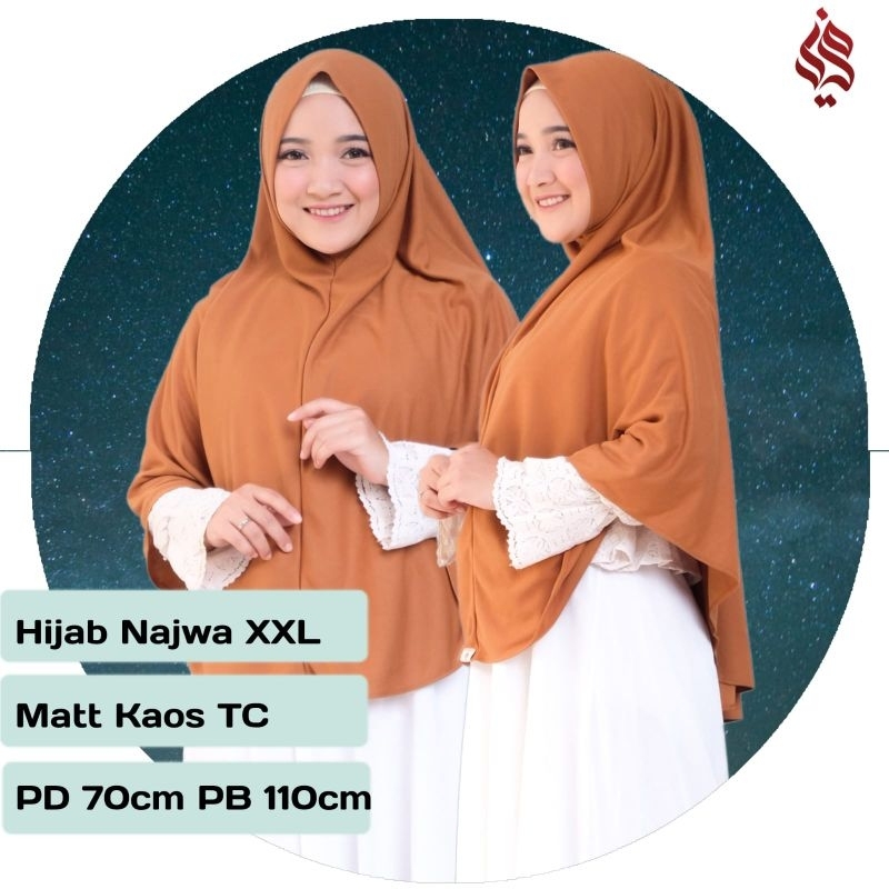 Hijab Jilbab Khimar Kerudung Instan Najwa (Tanpa Pet)