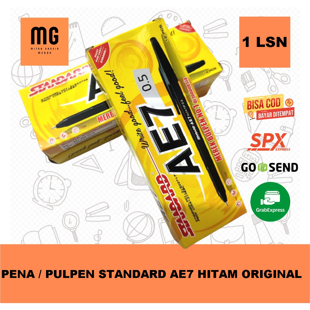 

Pena / Pulpen Standard AE7 Hitam Asli