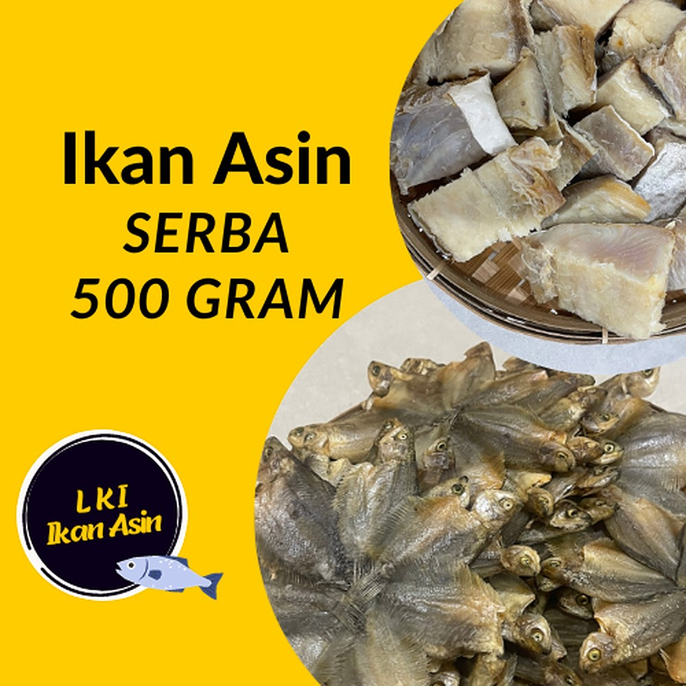 

ANEKA IKAN ASIN SERBA 500 GRAM.