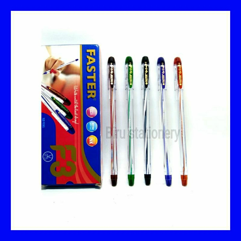 

Pulpen Faster F3 / Pulpen Faster C600 / Bolpen Faster jell tulis warna hitam 0.5 mm