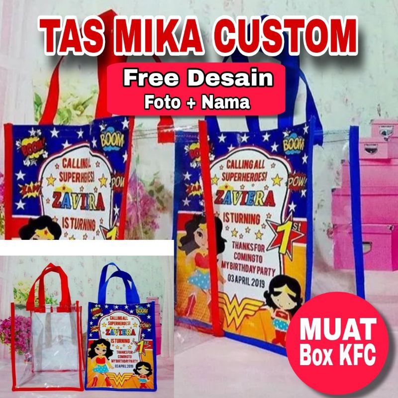 

Tas ULTAH MIKA CUSTOM GRATIS DESAIN NAMA+FOTO