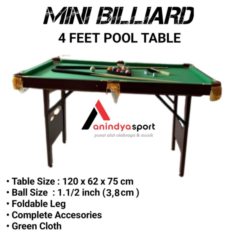 Meja Billiard Mini Table 4Ft Pool Table