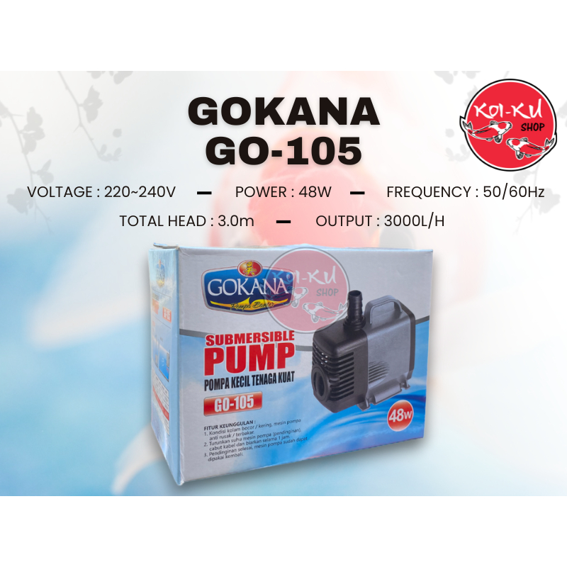 Gokana Pompa Celup Air Aquarium GO-105*GO-106*GO-107
