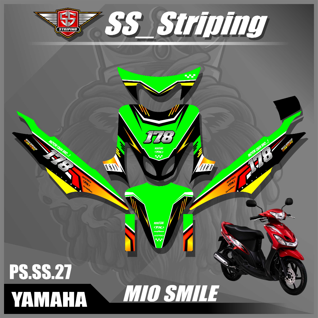 Decal Sticker Full Body Mio Smile - Stiker Full Body Mio Smile Road Race. PS.SS.27