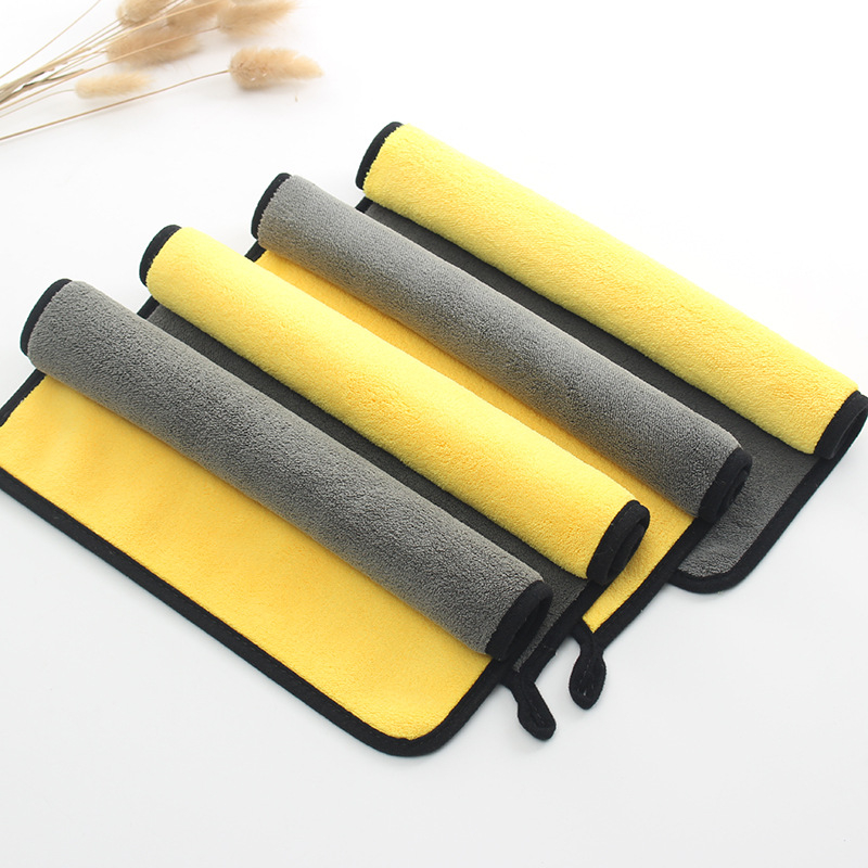 Lap Microfiber Pembersih Kaca Meja Dapur Motor Tangan Piring Kecil Besar Kain Lap Microfiber Mikrofi