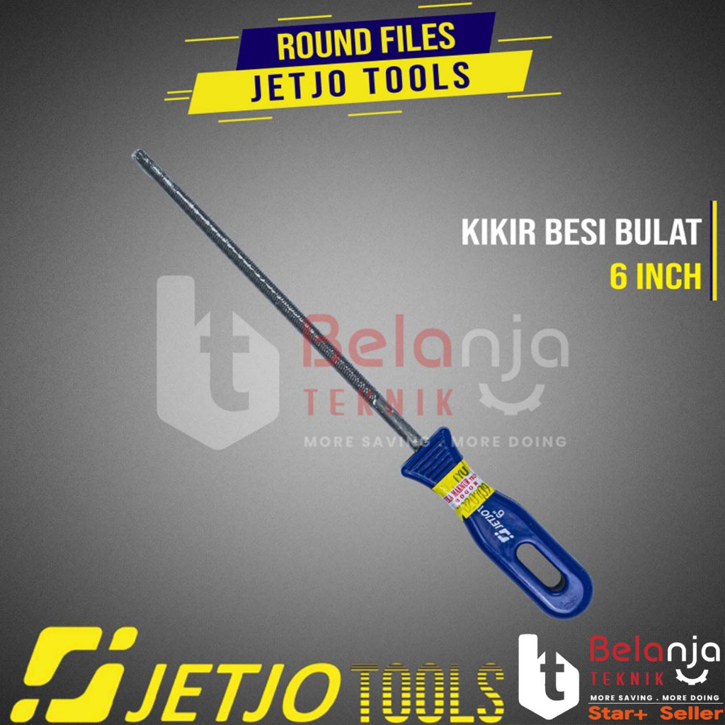 JETJO TOOLS Round Files 6 Inch Kikir Besi Bulat 6" Inch Kikir Kasar