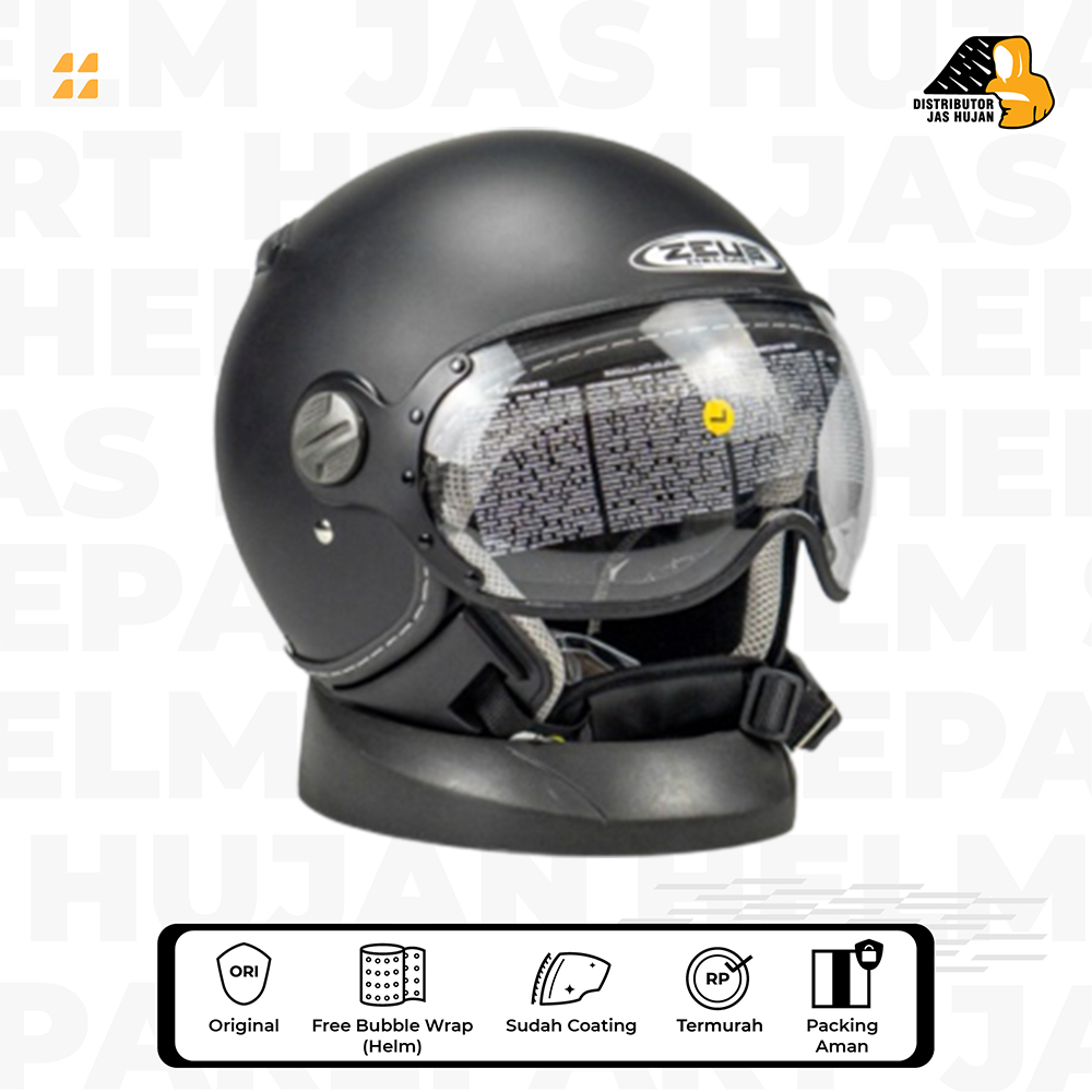 Helm Half Face Zeus 210 Matt Black