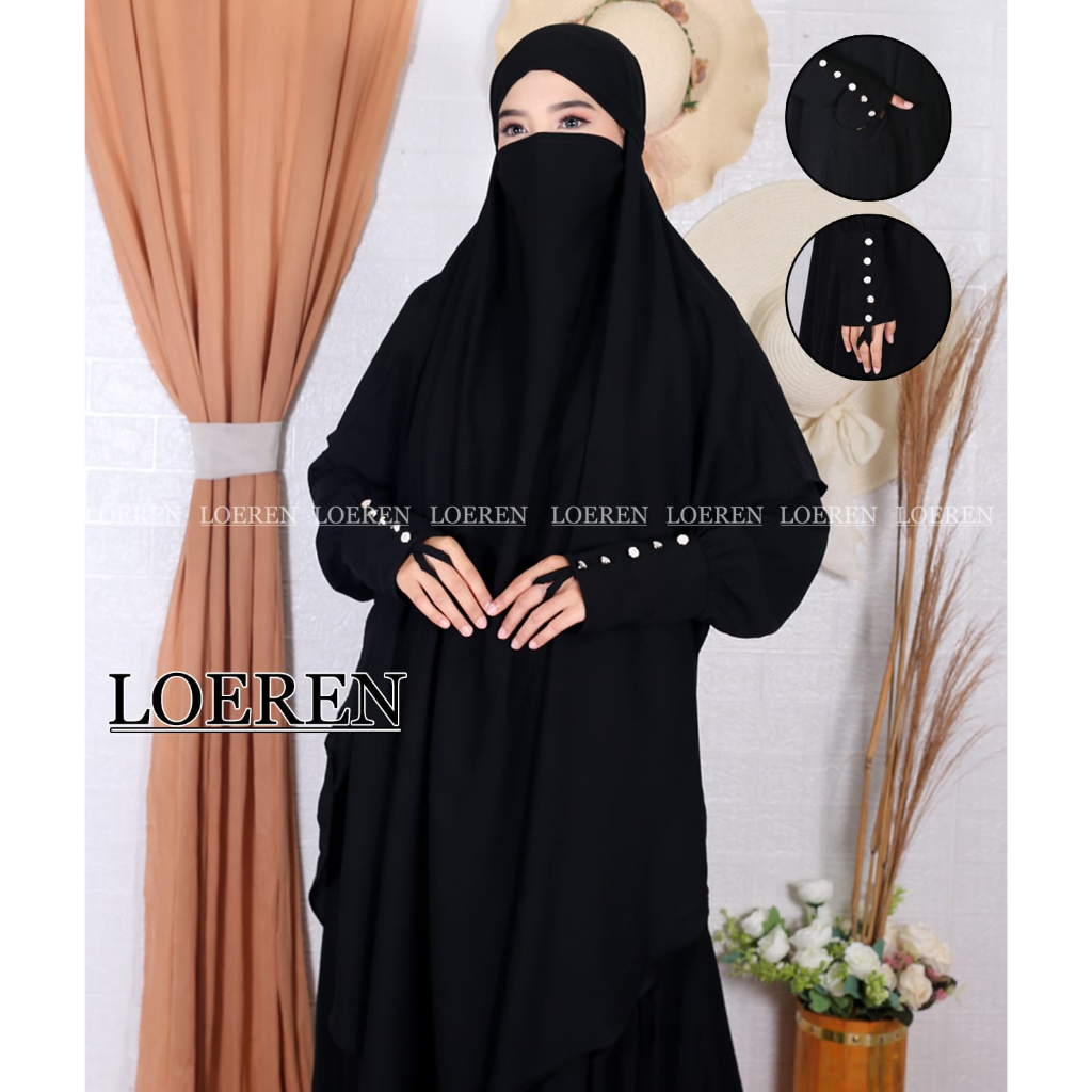 Abaya Set French Khimar Wanita Murah Dress Gamis Murah
