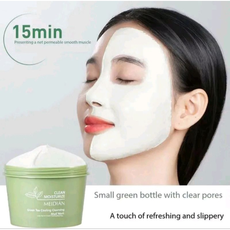 MUD MASK MAIGOOLE MEIDIAN GREEN TEA CLAY MASK MASKER WAJAH GREEN TEA