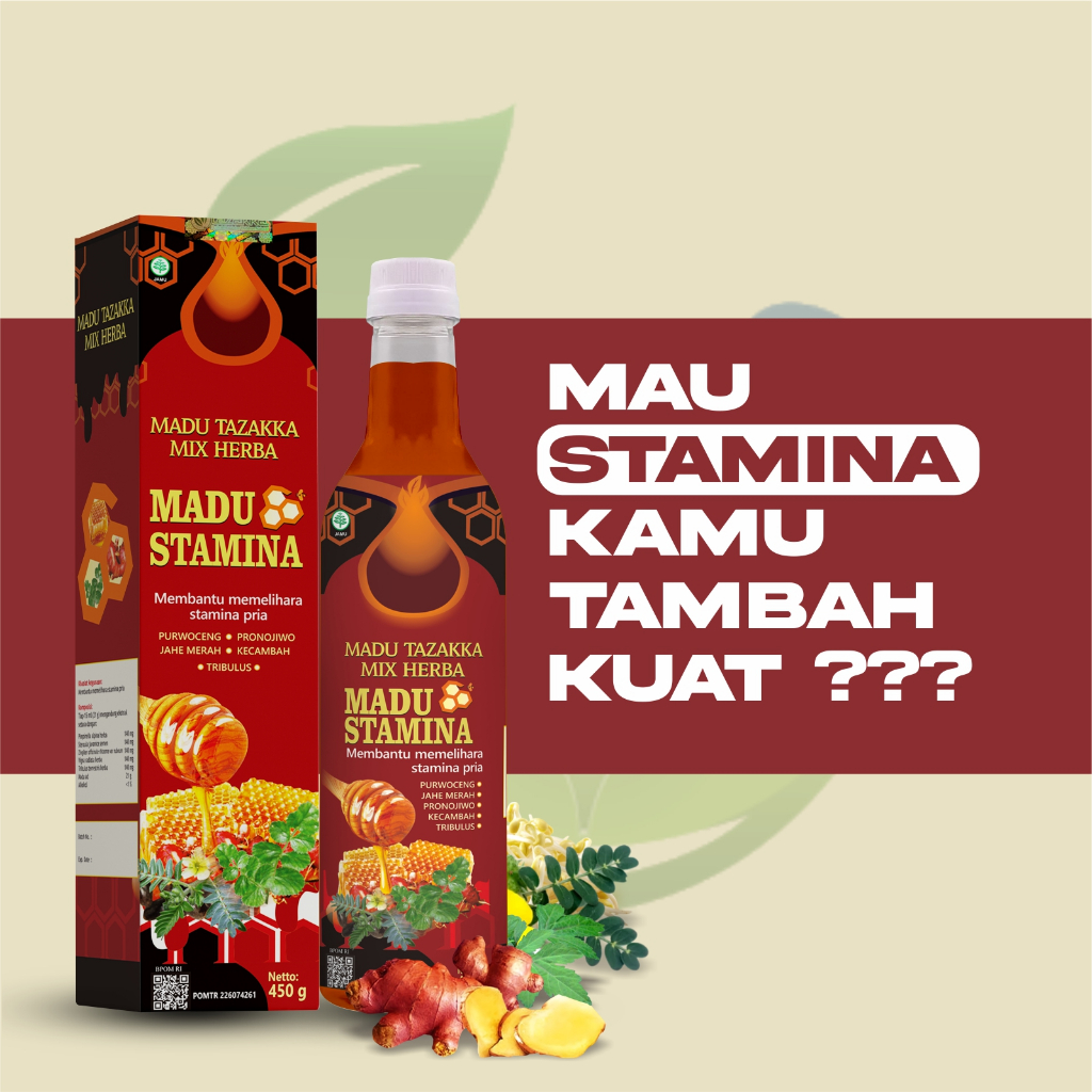 

Madu untuk menambah Daya Tahan Tubuh Madu Stamina Tazakka isi 450gram Sudah BPOM dan ORIGINAL