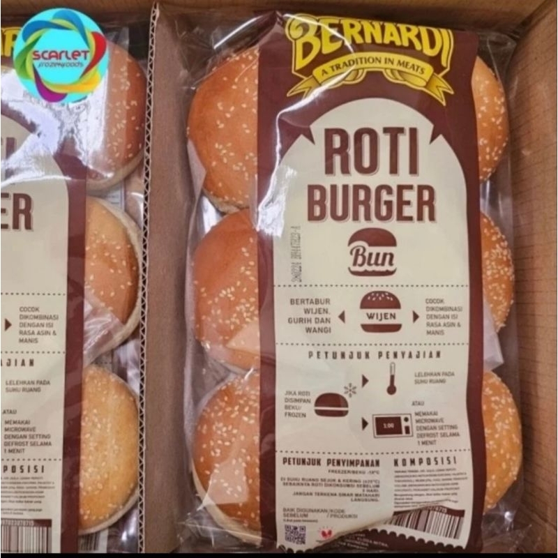 

Bernardi Roti Burger Wijen isi 6 pcs