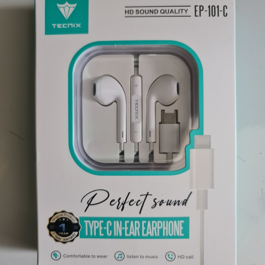 Earphone TECNIX EP-101-C Type C & EP-101-l Iphone