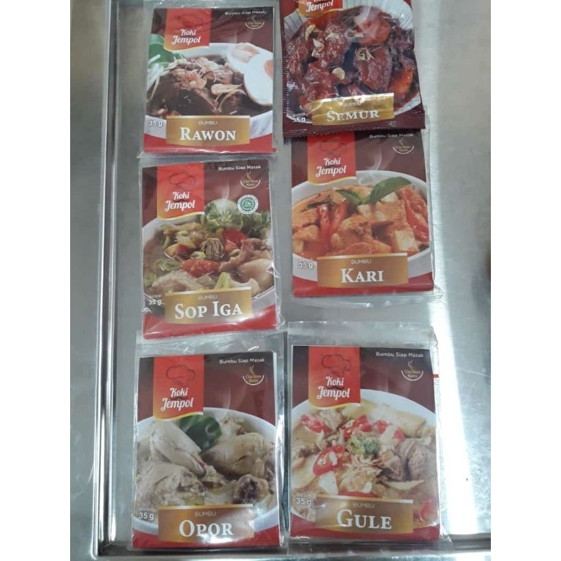 

Koki Jempol bumbu siap masak tersedia beberapa variant 35gr