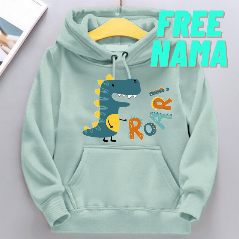 SWEATER ANAK HOODIE ANAK DINO ROAR