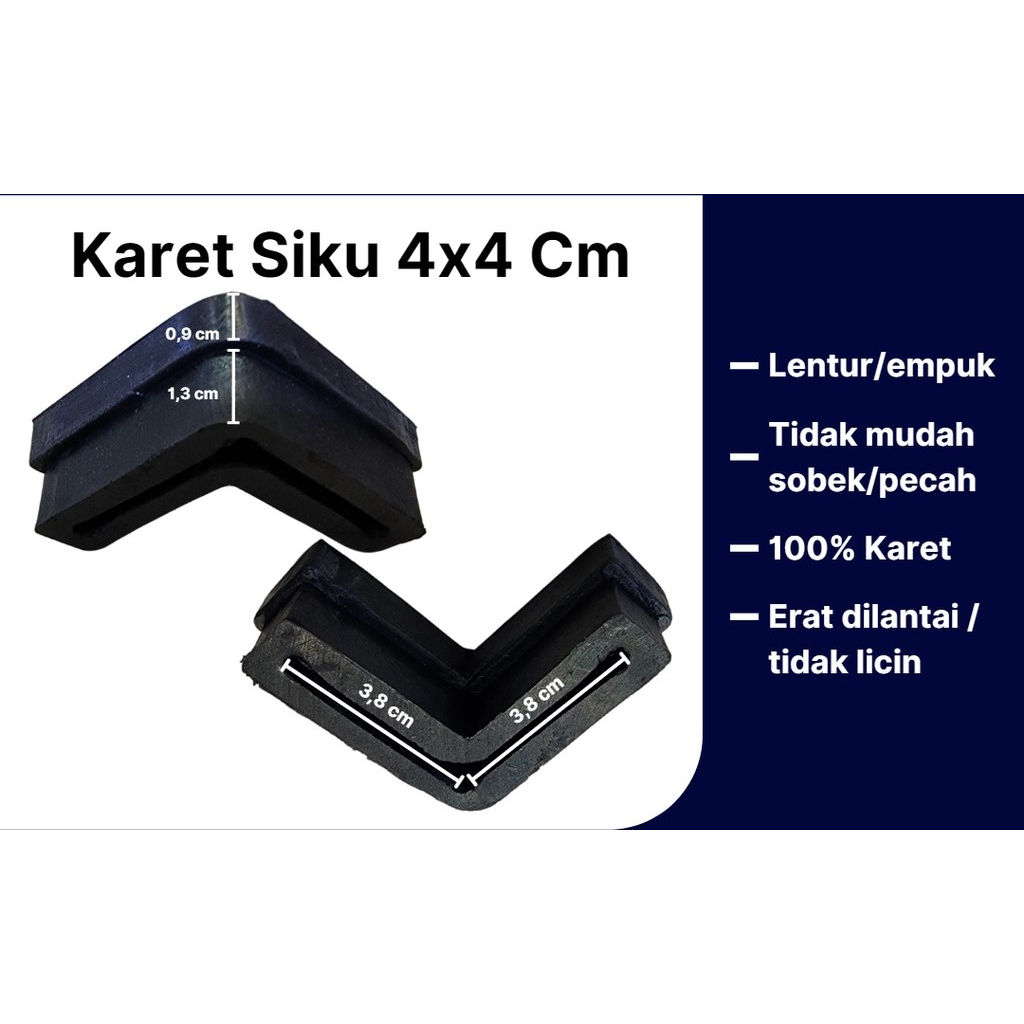 Karet Siku Lubang 4 x 4 / alas siku lubang 4x4 / ambalan anti slip siku lubang 4x 4 TERMURAH / Karet