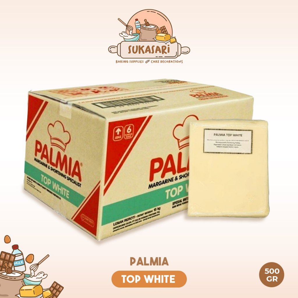 

Sukasari - Palmia Top White 500gr Repack / Shortening Bakers Fat Mentega Putih Palmia