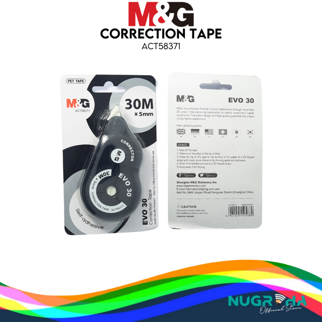 

M&G Correction Tape Tip Ex Kertas Pita Koreksi 30m ACT58371