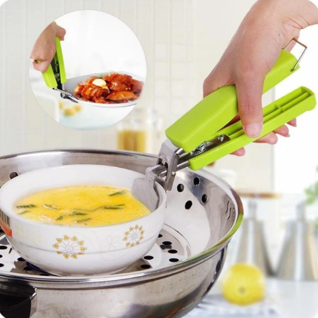 Alat penjepit mangkok piring anti panas/jepitan capitan stainless mangkok wajan panas