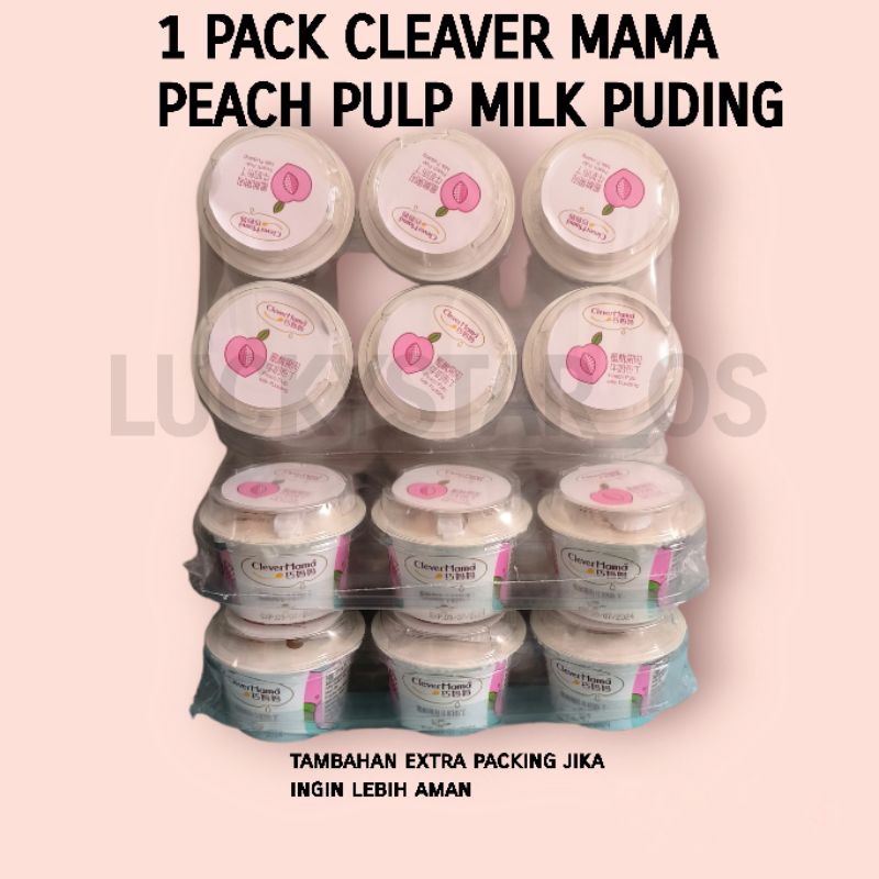 

Ay00! HARGA 1PACK CLEAVER MAMA PEACH PULP / ASSORTED FRUITS PULP MILK PUDING 85GR ISI 6PCS /
