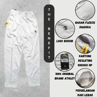 Celana Training Putih Polos Pria/Wanita size S/M/L/XL/XXL