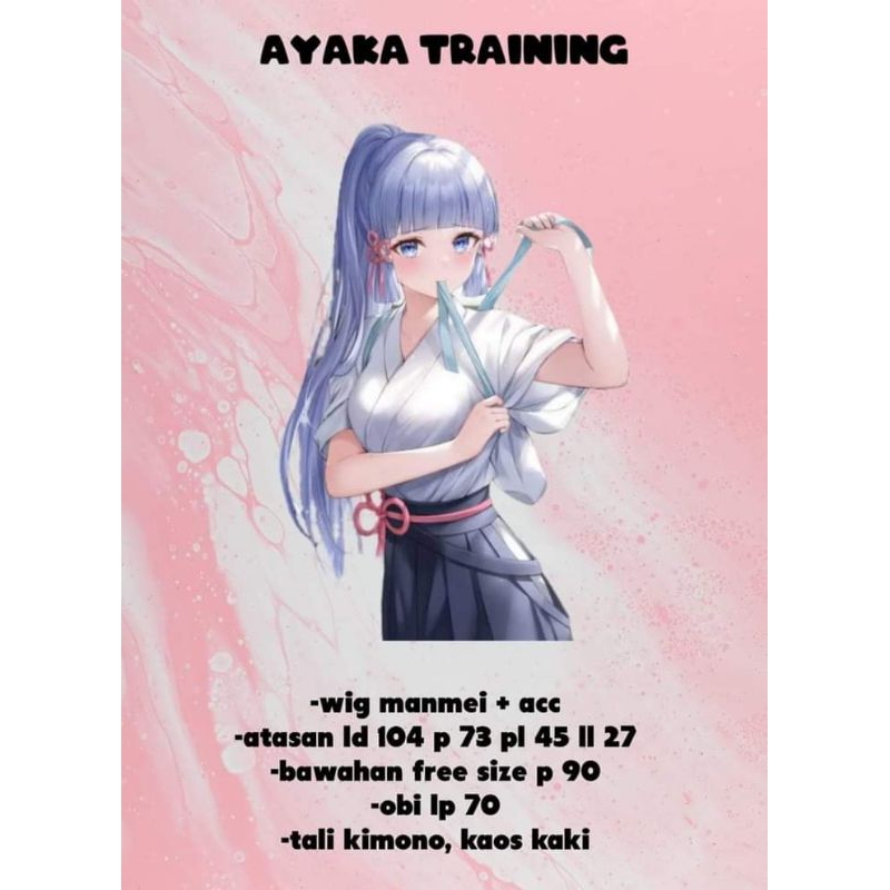 Costume Cosplay Lamisato Ayaka Training