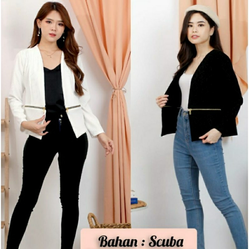 BLAZER PUTIH SELETING BLAZER HITAM FORMAL KANTOR KERJA BLAZER WANITA