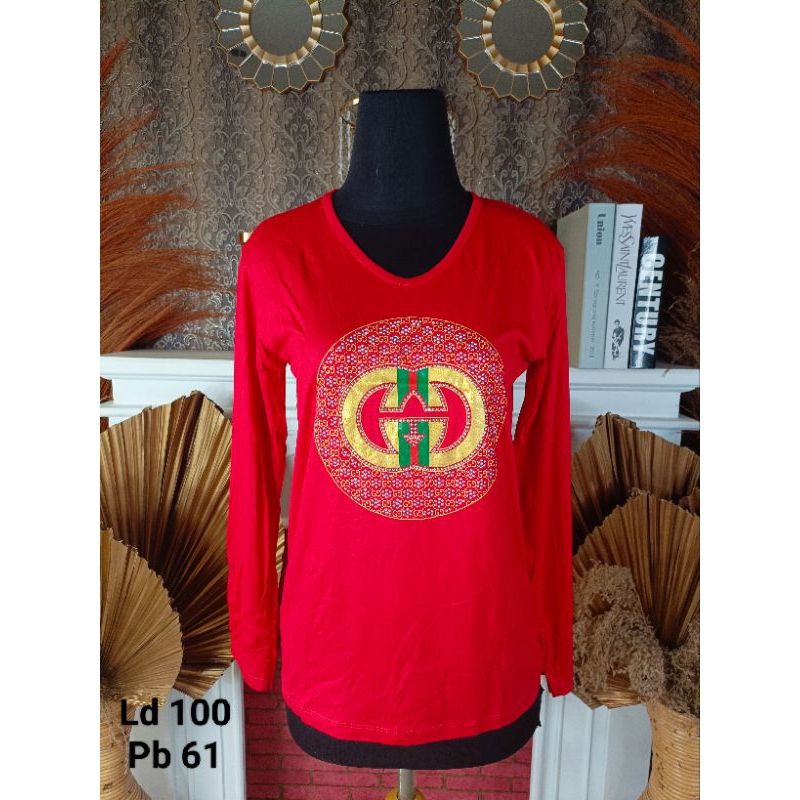 kaos lengan panjang merah/kaos lengan panjang kuning/kaos lengan panjang