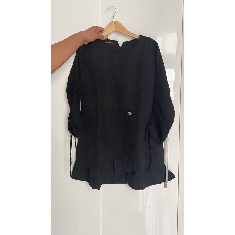 preloved tunik kemeja blouse wanita pinkdose