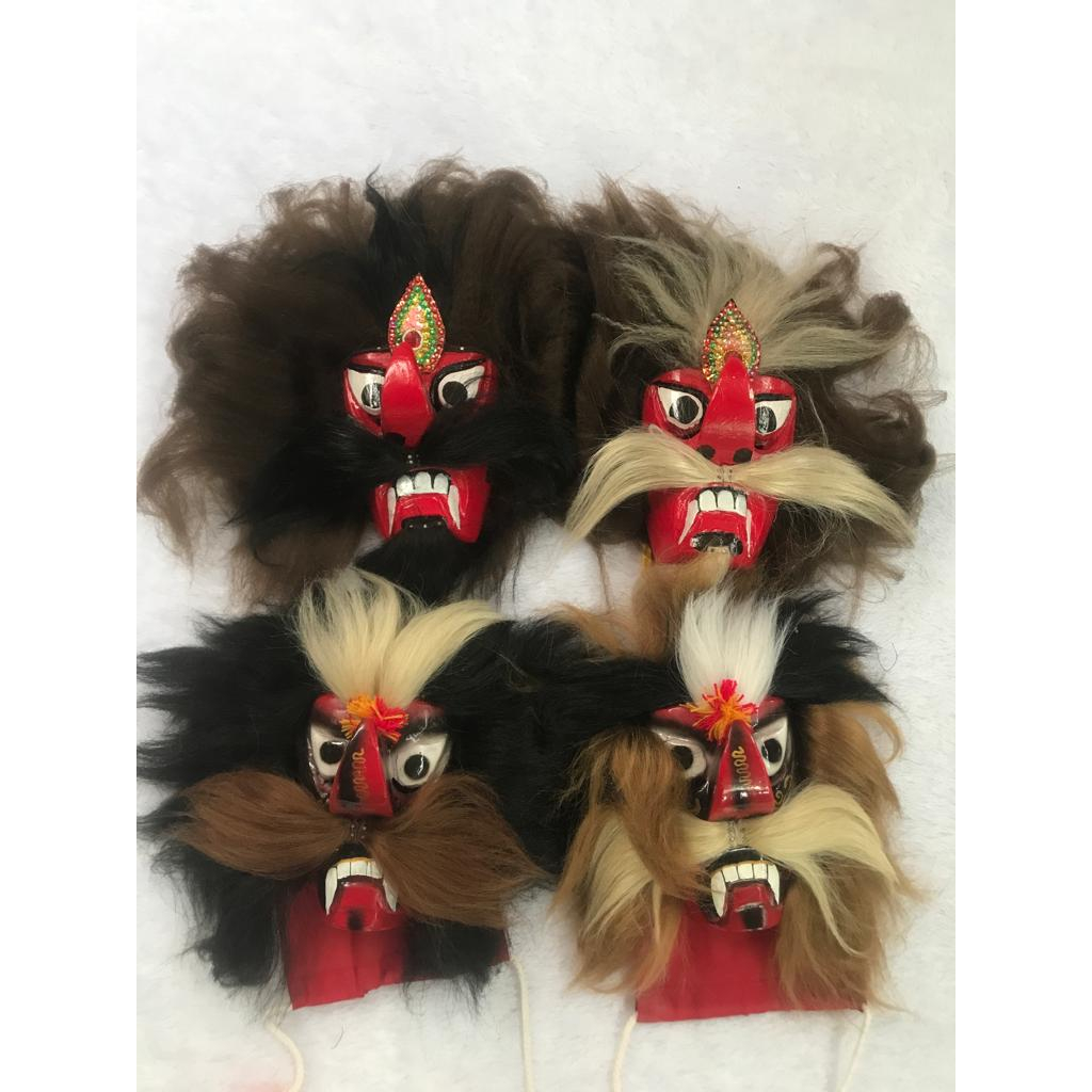 Topeng Bujangganong Ganongan Anak Rambut Sintetis / Ganongan / Bujang Ganong / Jathilan / Jaranan Ku