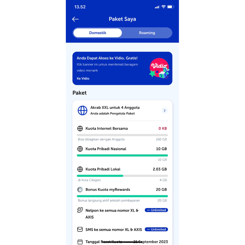 kartu perdana akrab XXL 135 perbulan