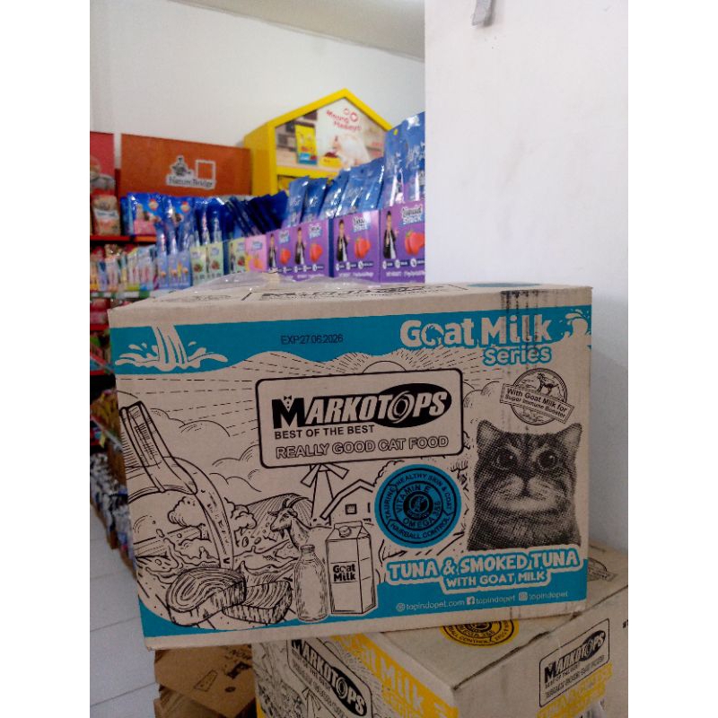 

EKSPEDISI - ( 1Dus isi 24kaleng ) Markotops Kaleng 400gr Tuna smoked Tuna - Wet food