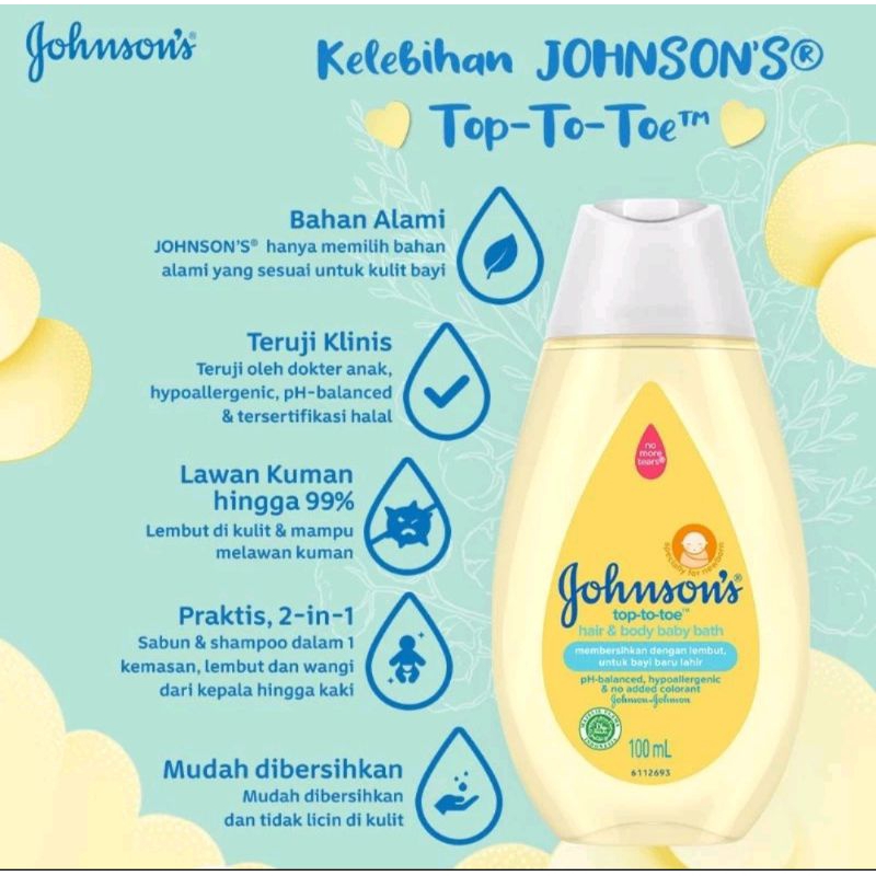 Johnson Kids Top-totoe Hair Shampo & Sabun Cair 200 ml Botol