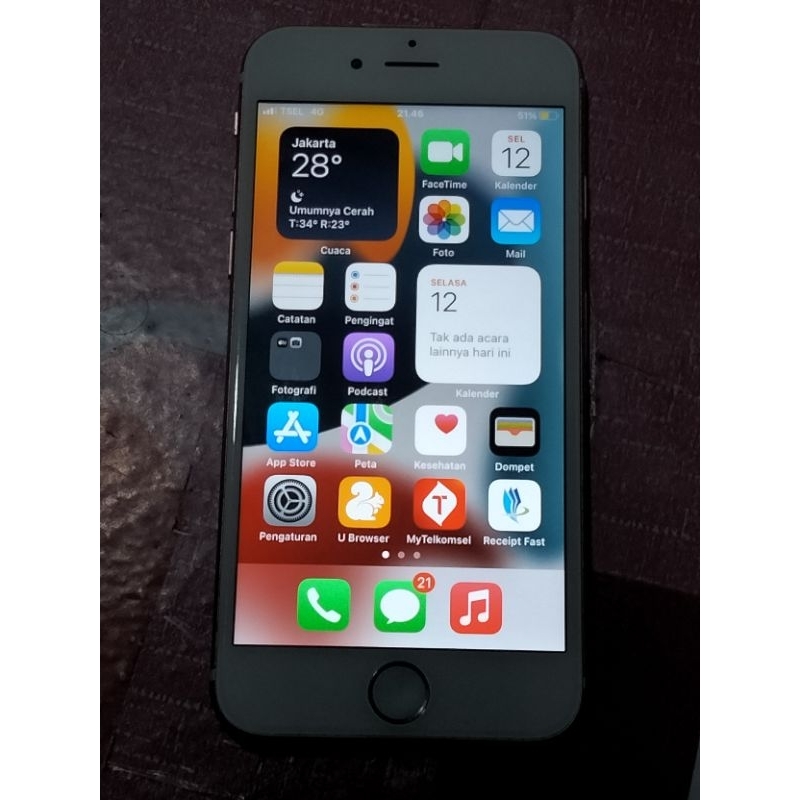 mesin normal iPhone 6s 128GB ex inter  sinyal ada lcd buat test aja