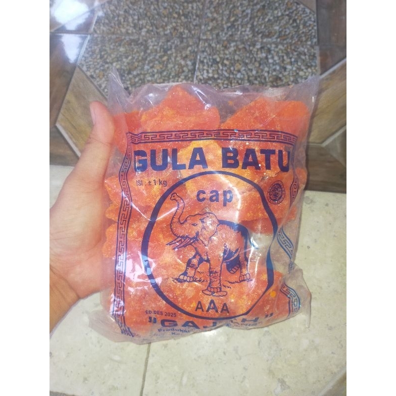 

LAKU Gula Batu Madu Merah Cap Gajah Kemasan 1 Kg