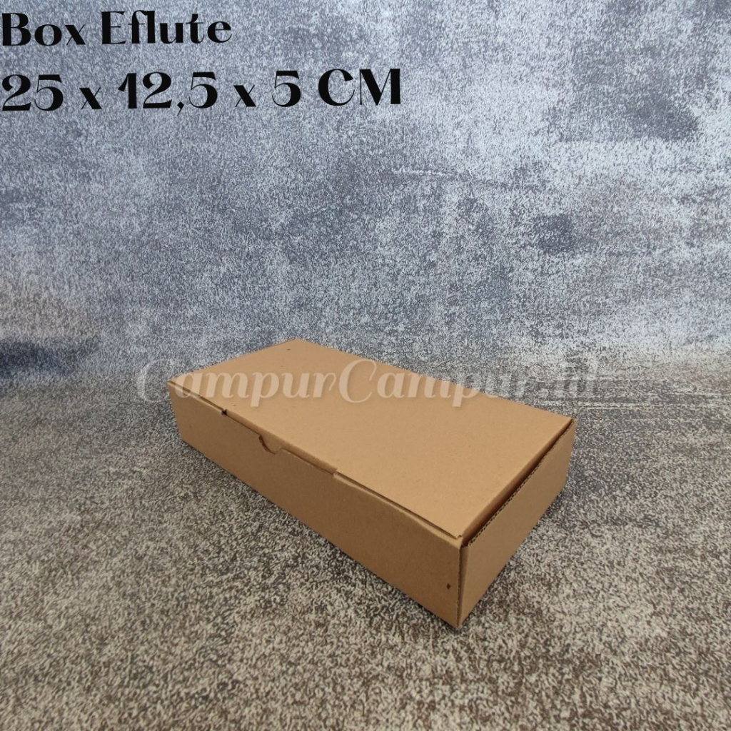 

Box Kardus Eflute Coklat Packaging Hampers Aksesoris Olshop Baju Martabak 25x12,5x5 Cm