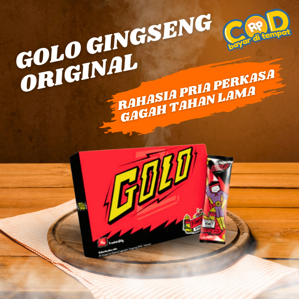 jamu kuat pria tahan lama original 100% serbuk GOLO Ginseng Botanical drink