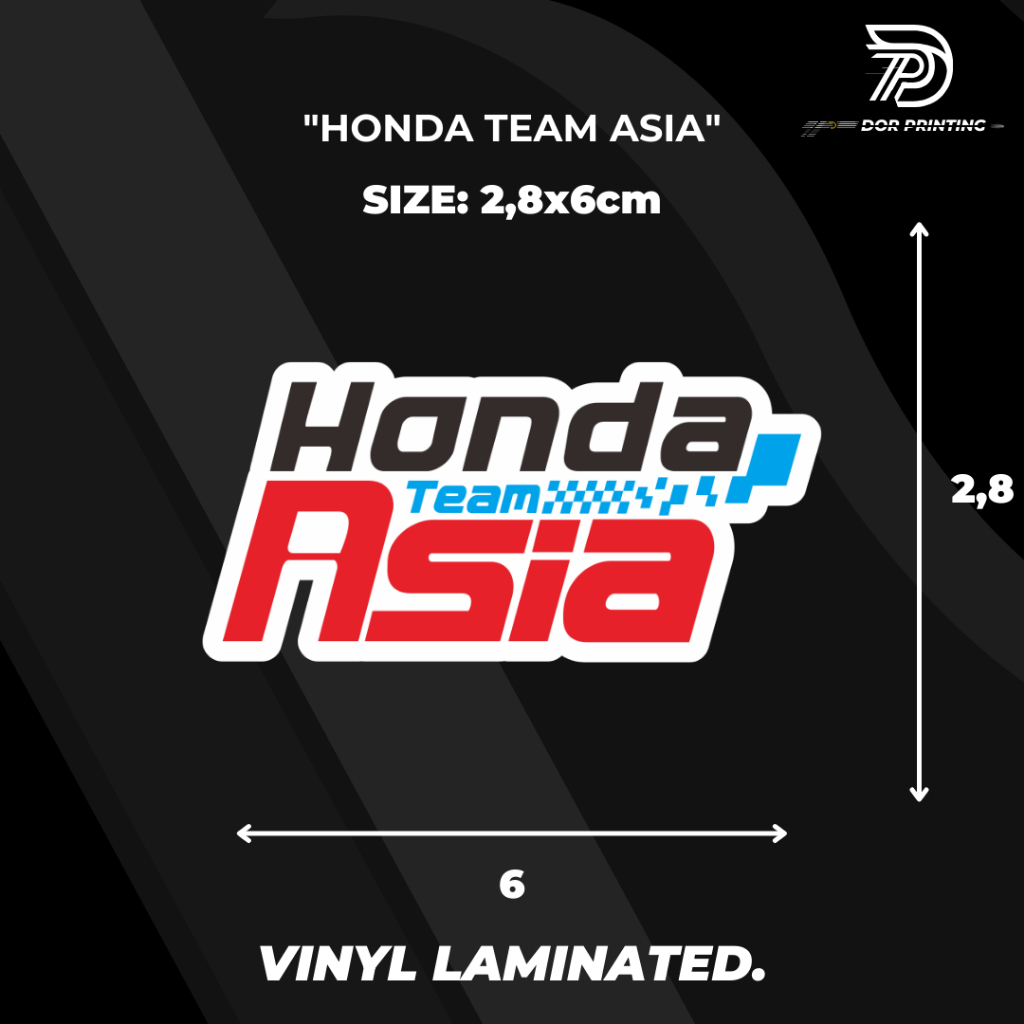 

STICKER/ HONDA TEAM ASIA VIRALL KEREN LOGO HONDA TEAM ASIA