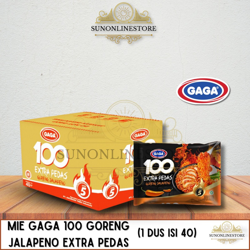 Mie Gaga 100 Goreng Jalapeno Extra Pedas 1 Dus (Isi 40)