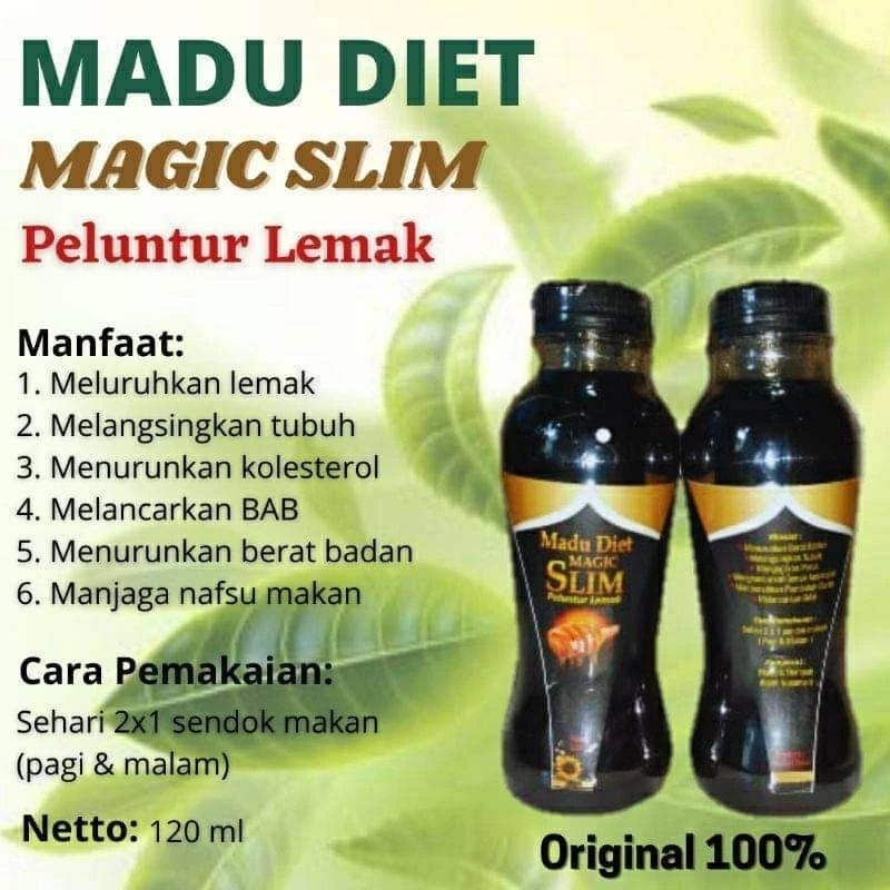 Madu diet magic slim herbal alami peluntur lemak netto 120ml