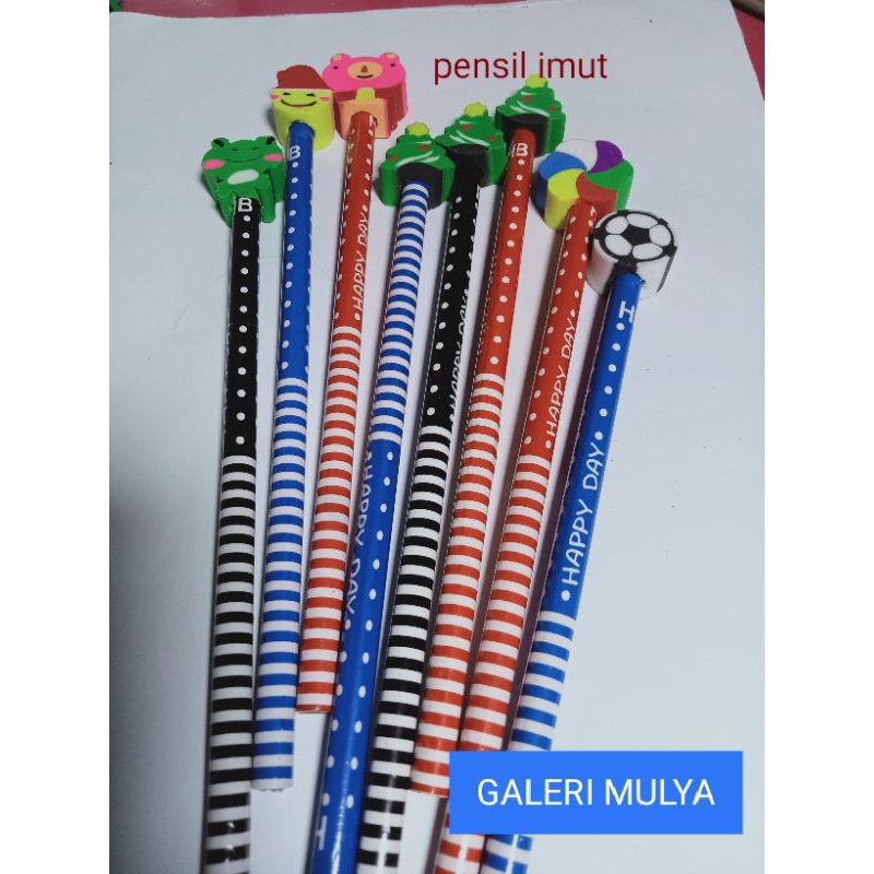 

ALAT TULIS PENSIL DG PENGHAPUS WAJAH PENSIL LUCU