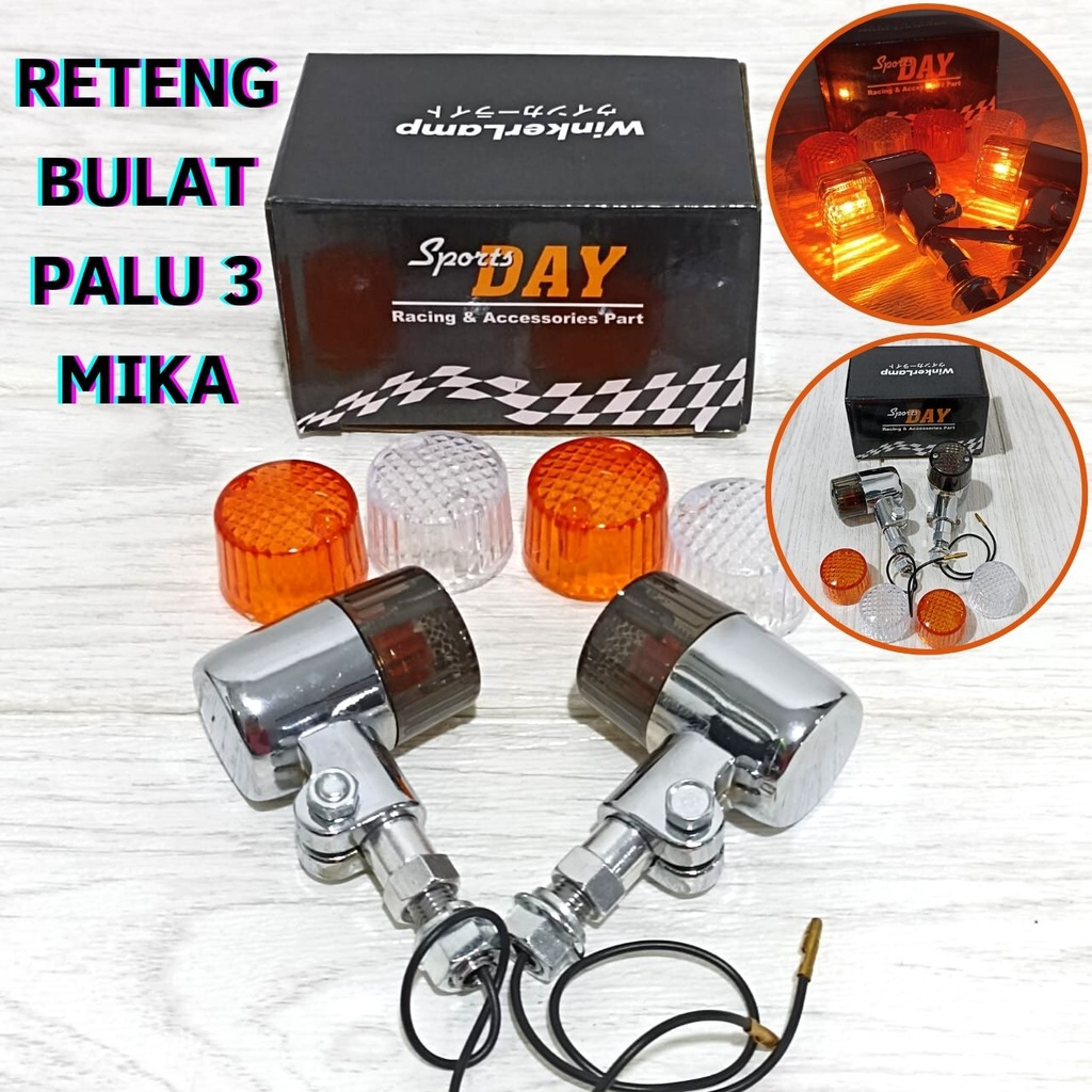 Sein motor Riting Bulat PALU HD KOTAK Diamond Chrome Double Mika Reteng Palu CB DAY