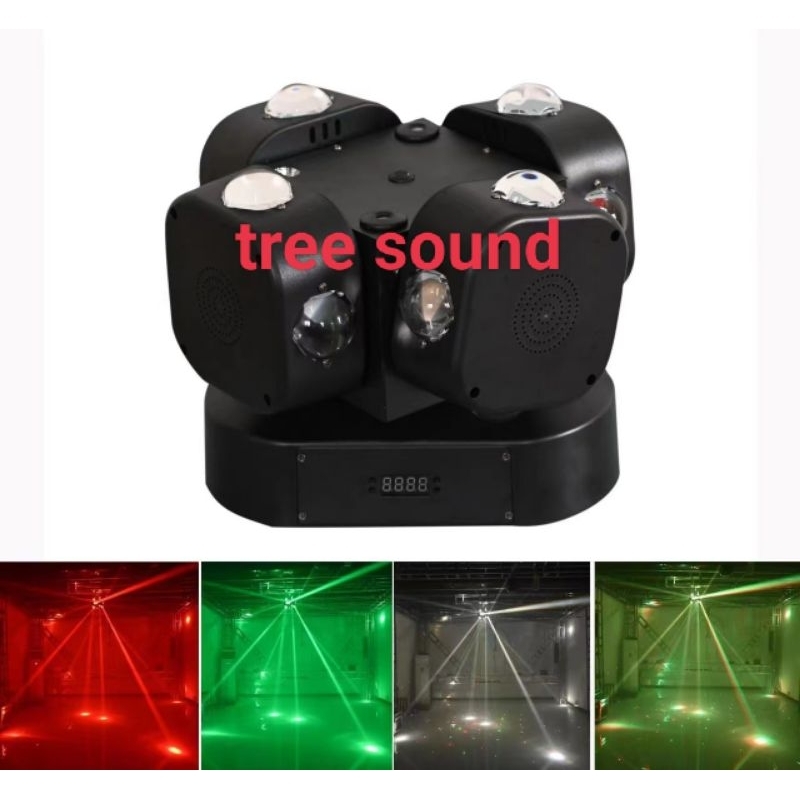 lampu panggung 4 head + laser