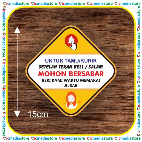 

STIKER KURIR HARAP TUNGGU SEBENTAR STIKER HIJAB JILBAB