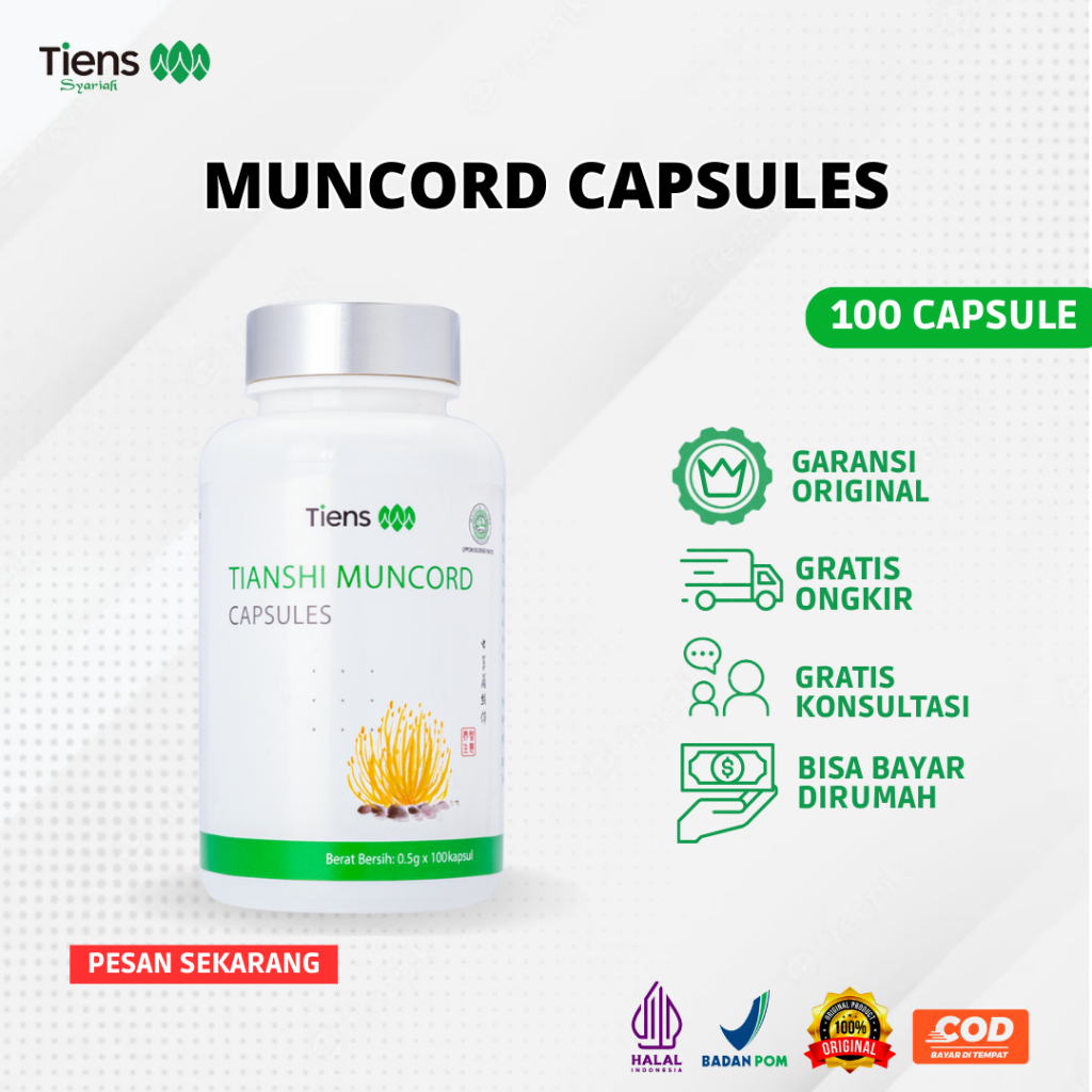MUNCORD TIENS / ORIGINAL TIANSHI / SUPLEMEN TIENS / AMPUH DAN ORIGINAL / MAKANAN KESEHATAN TIENS