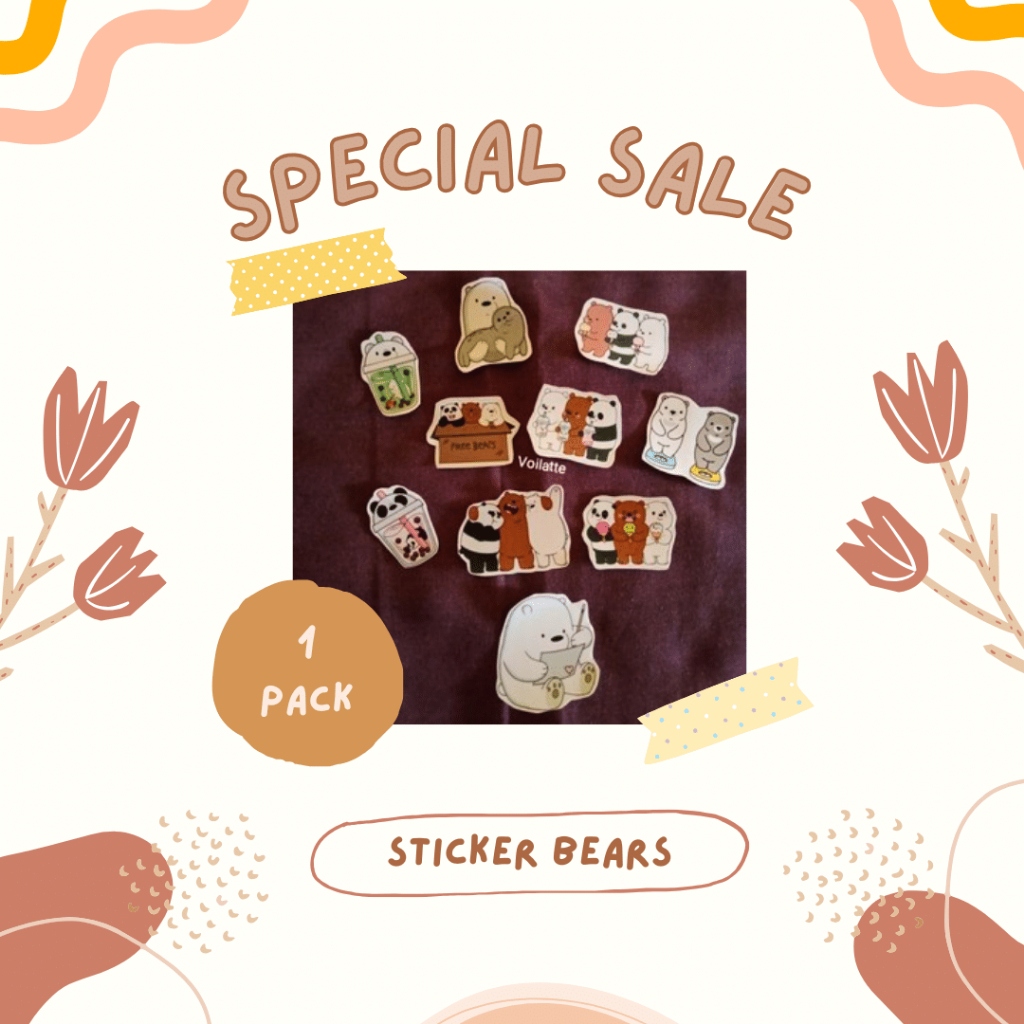 

SPS004 - [ISI 10 PC] STICKER AESTHETIC WE BARER BEARS PREMIUM UNTUK PLANNER JURNAL NOTEBOOK